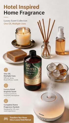 Large Hotel Diffuser Oil - Inspired by Paris Hotel Scent 500ml - Verdant Glow