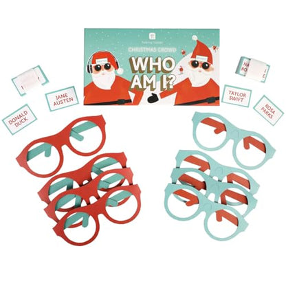 Talking Tables Who Am I? Christmas Quiz Game SantaWhoAmI Variant - Fun Holiday Card Game for Kids & Adults