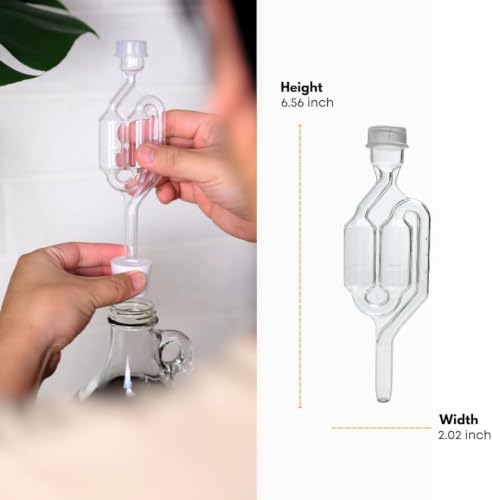 2-Pack Twin Bubble Airlocks for Fermentation of Beer Wine Cider & Kombucha