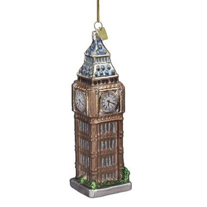 Glass Big Ben Ornament - London Clock Tower Holiday Decor