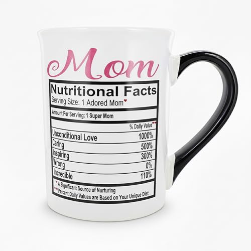 Funny Mom Nutrition Facts Mug - 16oz Coffee Cup for Mother's Day Gift