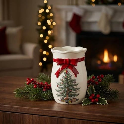 Red Christmas Tumbler Cup for Makeup Brushes, Razors & More - Spode Holiday Collection