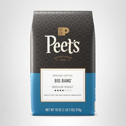 Peet's Coffee, Medium Roast Ground Coffee, 100% Arabica Coffee - Big Bang 18 Ounce Bag