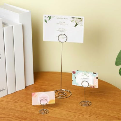 24 Pcs Table Number Holders with 3 Sizes - Photo & Card Display Clips - Wedding & Event Centerpieces (220/85/50 mm Pack of 2)