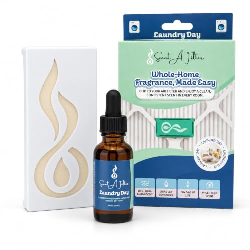 Whole Home HVAC Air Diffuser Kit with Fragrance Oil - Reusable Cartridge, Laundry Day Scent