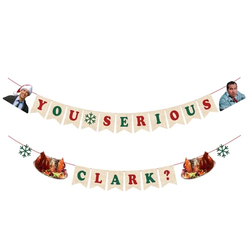 Christmas Vacation Banner Clark - Funny Holiday Decor for Ugly Sweater Party