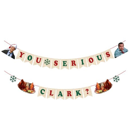 Christmas Vacation Banner Clark - Funny Holiday Decor for Ugly Sweater Party