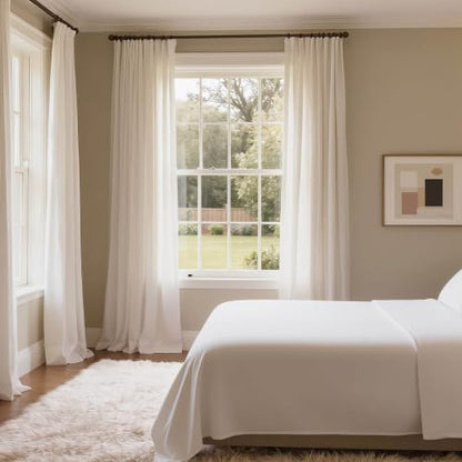 Twin Flat Sheets Pack of 4 - White Bed Sheets 66x96 Inches Hotel Quality