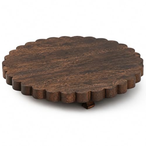 12-Inch Farmhouse Wooden Riser for Kitchen Counter Decor and Display