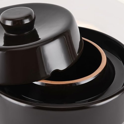 Fermentation Crock 5 Liter / 1.3 Gallon, Sauerkraut Crock with Lid, Weights & Pounder - Ceramic Fermenting Crock Kit for Pickling Cabbage Kimchi Pickle Vegetables- Sauerkraut Fermentation Crock.