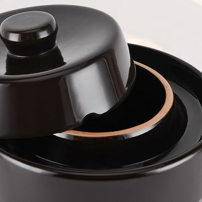 Fermentation Crock 5 Liter / 1.3 Gallon, Sauerkraut Crock with Lid, Weights & Pounder - Ceramic Fermenting Crock Kit for Pickling Cabbage Kimchi Pickle Vegetables- Sauerkraut Fermentation Crock.