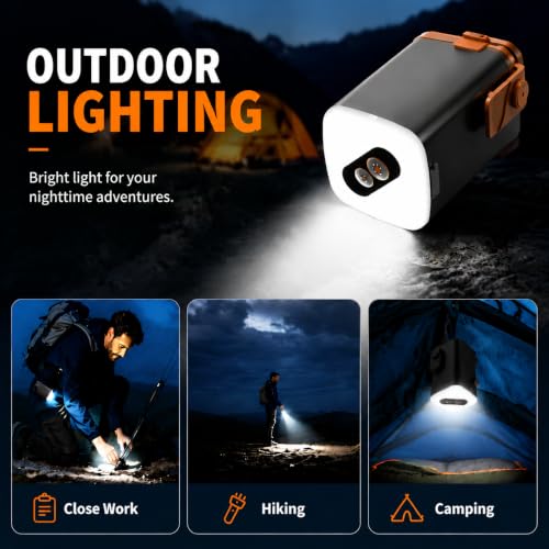 3-in-1 Portable Air Pump for Inflatables with Deflation & Camping Light