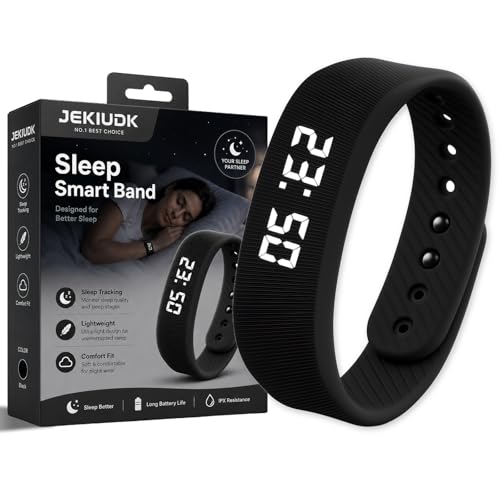 Black Vibrating Alarm Wristband for Heavy Sleepers – Silent Wake-up Watch, Fitness Reminder