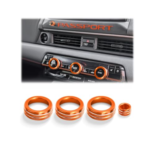 Honda Pilot & Passport 2026 Knob Covers - Orange, 4PCS Interior Accessories
