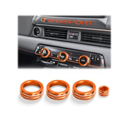 Honda Pilot & Passport 2026 Knob Covers - Orange, 4PCS Interior Accessories