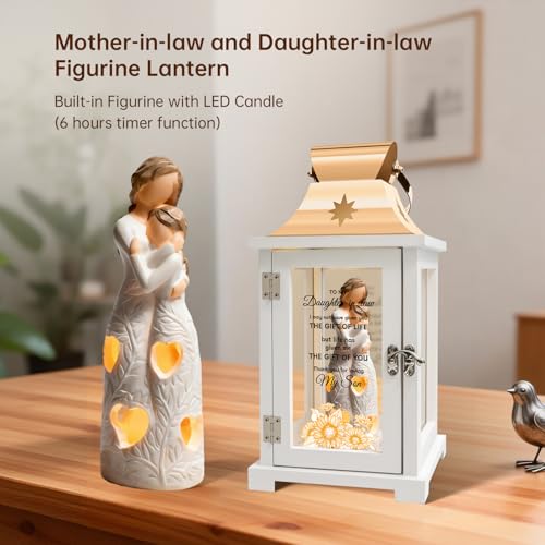 Daughter-in-Law Lantern Gift - Embracing Figure LED Decor for Mother's Day, Christmas, Birthday