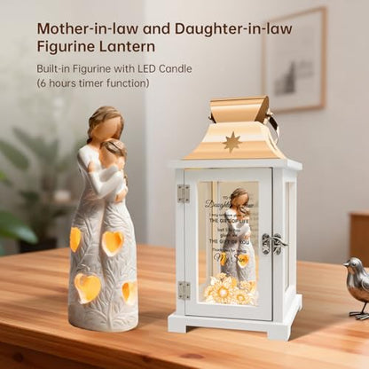 Daughter-in-Law Lantern Gift - Embracing Figure LED Decor for Mother's Day, Christmas, Birthday