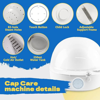 Hat Steamer & Shaper Machine for Caps & Hats - Automatic Drying & Odor Removal