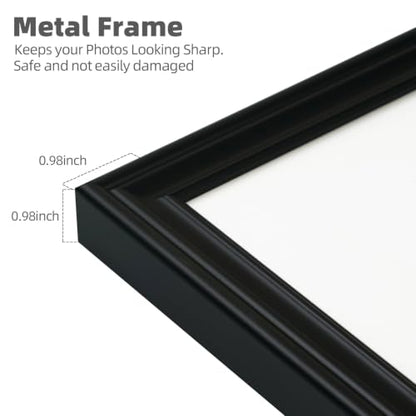 13x39 Inch Puzzle Frame Wall Mount with Plexiglas - Black Aluminum Wall Frame for Home Decor