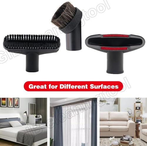 11 Pcs Household Vacuum Attachments for Shop Vac Accessories - 2 1/2" to 1 1/4" Vacuum Hose Adapter, 1 7/8" to 1" Adapter for Shop Vac, 1 1/4" Vacuum Brush Flexible Crevice Tool