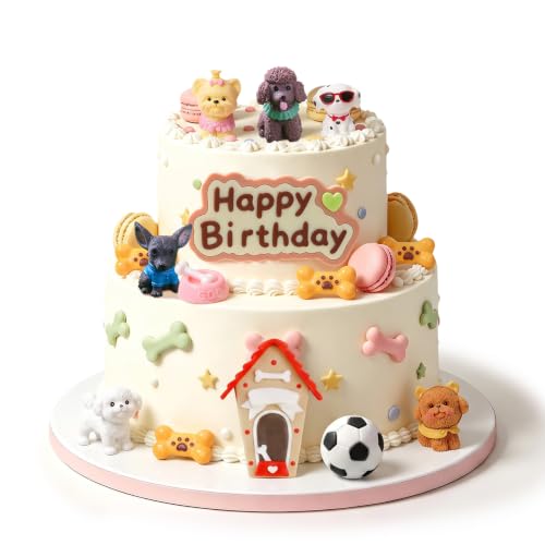 Dog Cake Decorations Dog Themed Birthday Party Set - Yellow6