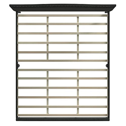 Glenwillow Home Kameli Upholstered Platform Bed Frame/Nailhead Trim Camelback/Mattress Foundation/No Box Spring Needed/Easy Assembly, Beige, Queen
