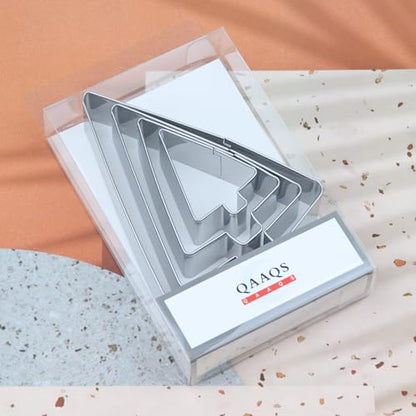 Christmas Tree Cookie Cutter Set - 4 Sizes Stainless Steel Baking Tool - 5, 4, 3, 2 Inch - Holiday Baking