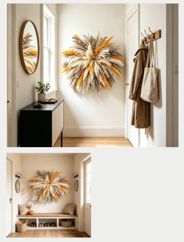 Boho Dried Flower Wall Decor & Pampas Grass Arrangement Kit