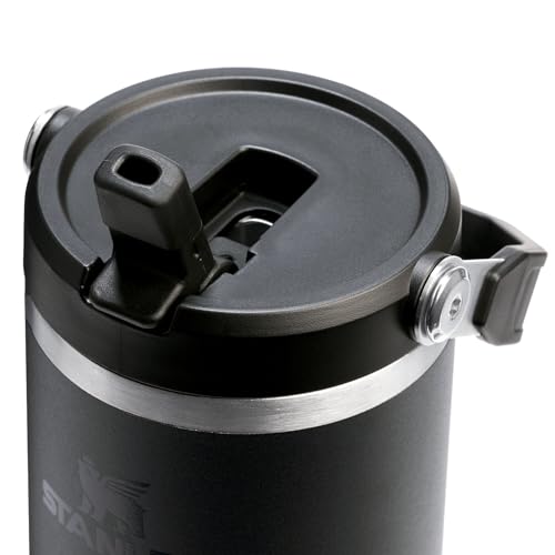 Stanley IceFlow 2.0 Flip Straw Tumbler with Handle 30 oz | Twist On Lid and Flip Up Straw | Leak Resistant Water Bottle | Insulated Stainless Steel | BPA-Free | Black 2.0