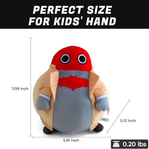 Chubby Plush Hero Pillow - Soft Squeezable Stress Relief Toy for Kids & Fans