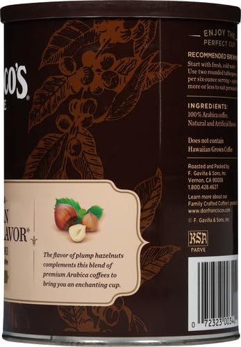 Don Francisco's Hawaiian Hazelnut Flavored Ground Coffee, 100% Arabica (12-ounce can)