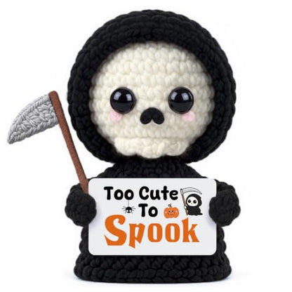 Mini Gothic Grim Reaper Halloween Decor - Cute Spooky Desk Ornament
