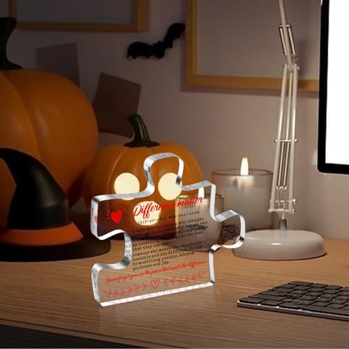 Difference Maker Thank You Gifts for Women - Engraved Acrylic Desk Decor Sign