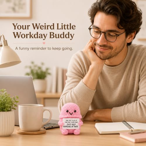Funny Crochet Plush Gag Gift for Friends Desk Decor