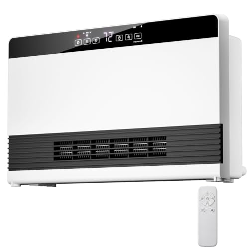18.9-Inch Wall-Mounted & Freestanding Electric Space Heater for Indoor Use