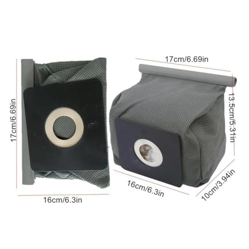 Universal Reusable Washable Fabric Vacuum Dust Bags - 3 Pack, Seal & Fit Most Vacuum Models