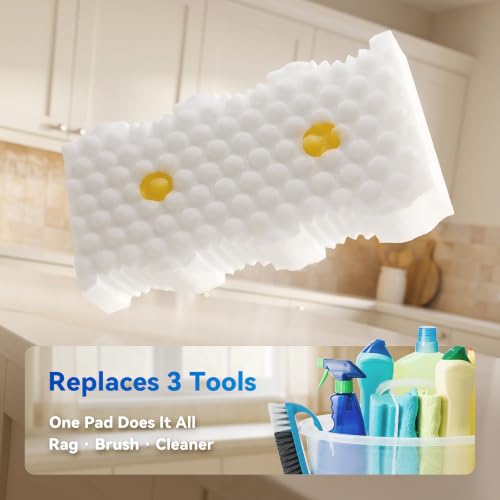30 Pack Eraser Sponge Refills for Mr Clean Magic Eraser Shower & Tub Scrubber - High-Density Cleaning Pads