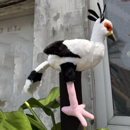 12-Inch Realistic Secretary Bird Plush Stuffed Animal for Home Decor and Gift