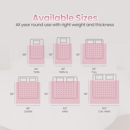 Utopia Bedding Comforter Duvet Insert, Quilted Comforter with Corner Tabs, Box Stitched Down Alternative Comforters Queen Size (Pink, Pack of 4)