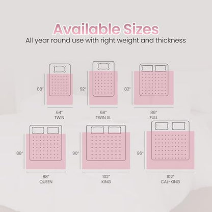 Utopia Bedding Comforter Duvet Insert, Quilted Comforter with Corner Tabs, Box Stitched Down Alternative Comforters Queen Size (Pink, Pack of 4)
