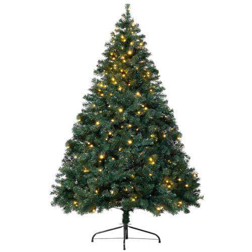4FT Prelit Christmas Artificial Tree with Warm White LED Lights - Holiday Decor