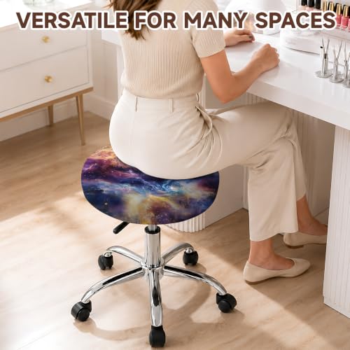 Nebula Sky 12-15in Stretch Washable Round Bar Stool Covers Set of 4