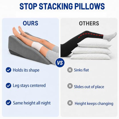 Double Leg Elevation Pillow Set of 2 for Post-Surgery Support