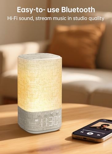 Sunrise Alarm Clock with Sound Machine and Bluetooth for Bedroom