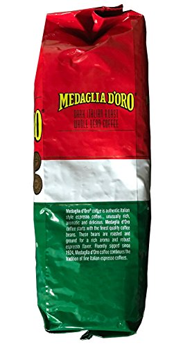 Medaglia D'Oro Whole Bean Italian Roast Espresso Coffee, 17 Ounce