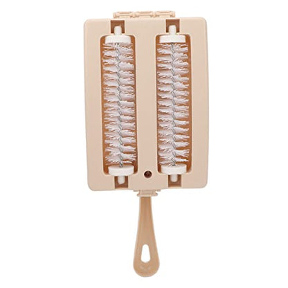 Double Roller Handheld Carpet Sweeper for Bed Couch & Desktop Cleaning