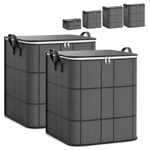 XXL Capacity Foldable Clothing Storage Bags - 2 Pack
