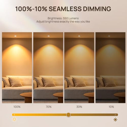 GU10 Dimmable Candle Warmer Light Bulb 50W Pack of 4 - Warm White, Soft Glow