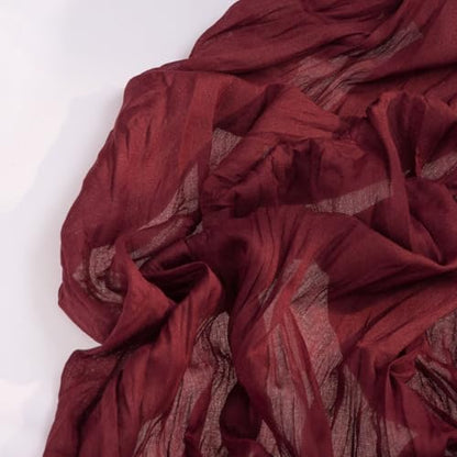Burgundy Cheesecloth Table Runners 4 Pack - Rustic Boho Holiday Decor
