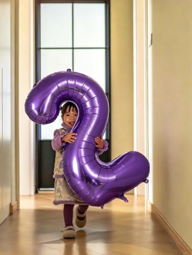 Purple Number Balloons for 11th Birthday Party Decoration – 40 Inches, Variation: Purple / Number 11